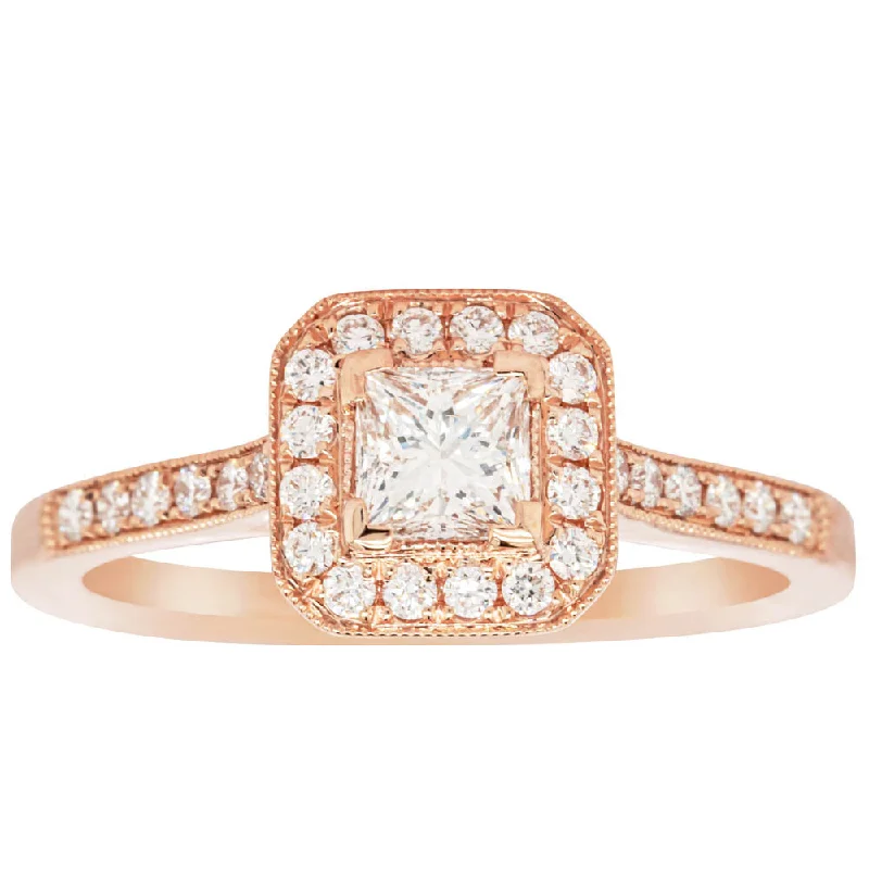 Shop Elegant Jewelry At Unbeatable Prices 18ct Rose Gold .40ct Diamond Mandalay Ring