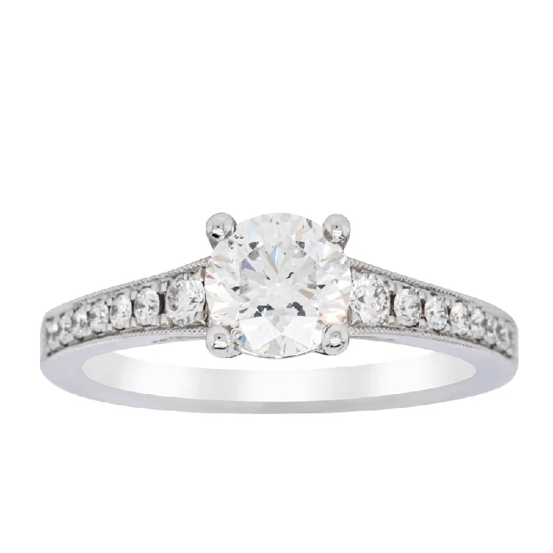 Exclusive Online Discounts On Stylish Jewelry 18ct White Gold 1.01ct Diamond Vantage Ring