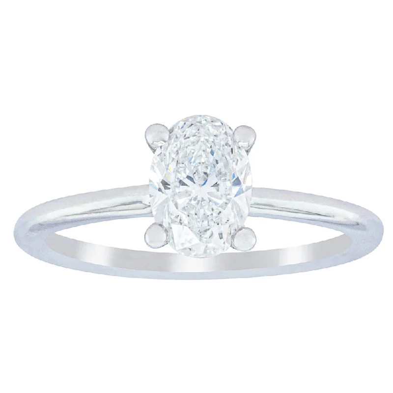 Personalized Jewelry Sale – Meaningful Gifts At Great Prices 18ct White Gold 1.01ct Oval Cut Diamond Melba Ring