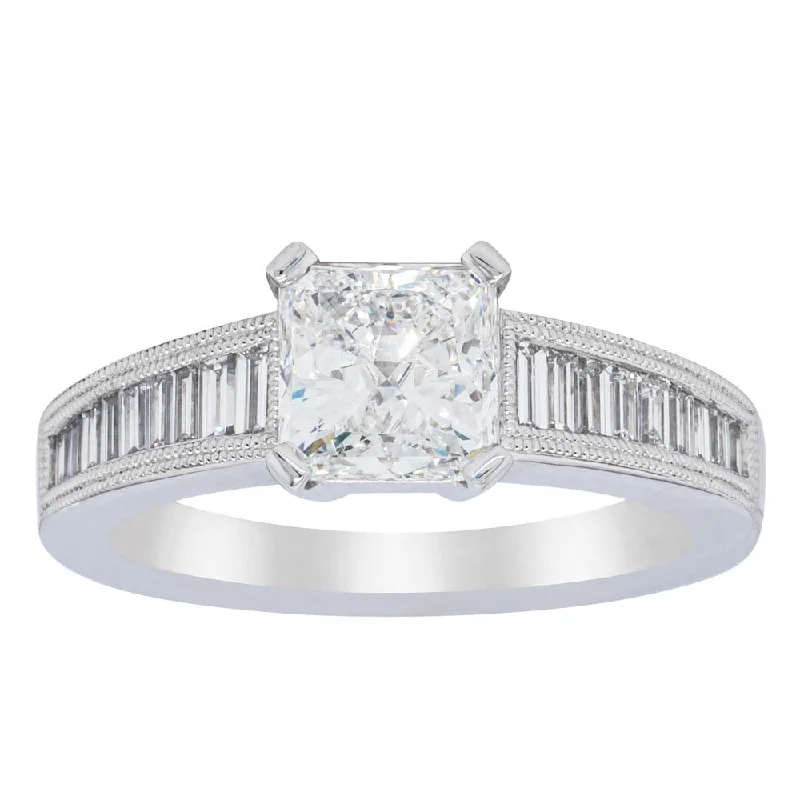 Jewelry Sale Alert – Shop Timeless Elegance Today 18ct White Gold 1.50ct Radiant Cut Diamond Ring