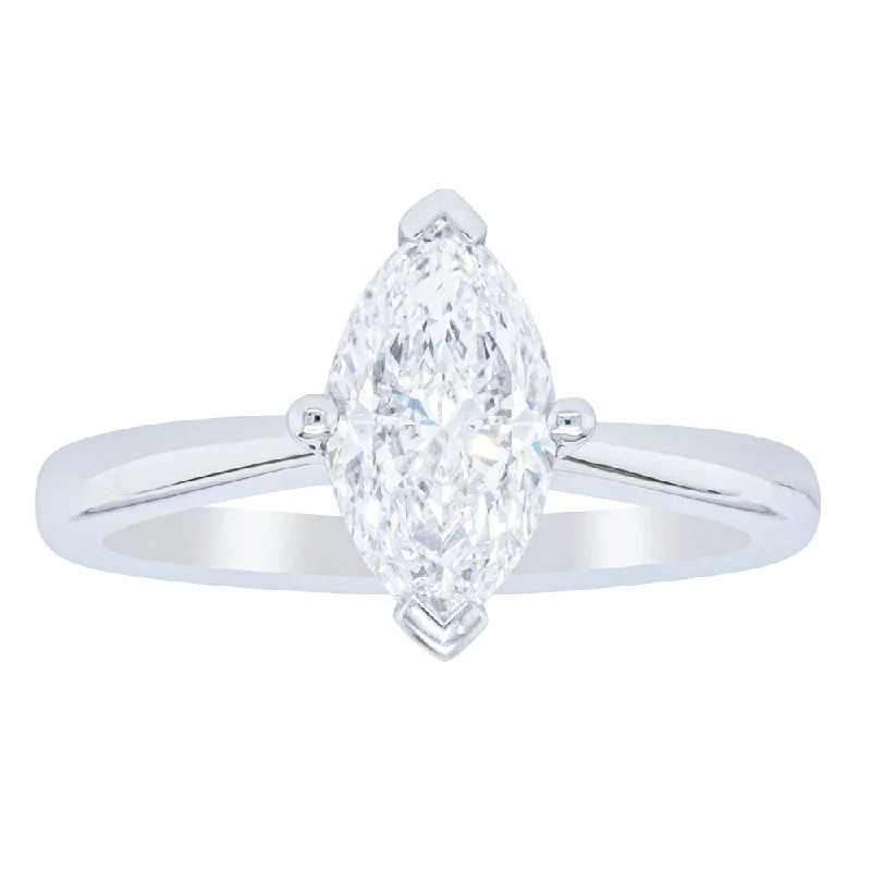 Eco-Friendly Sustainable Jewelry For Conscious Buyers 18ct White Gold 1.51ct Marquise Cut Diamond Royale Ring