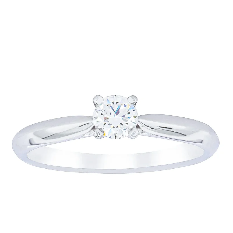 Timeless Elegance Now At Special Discounts 18ct White Gold .30ct Diamond Venetian Ring