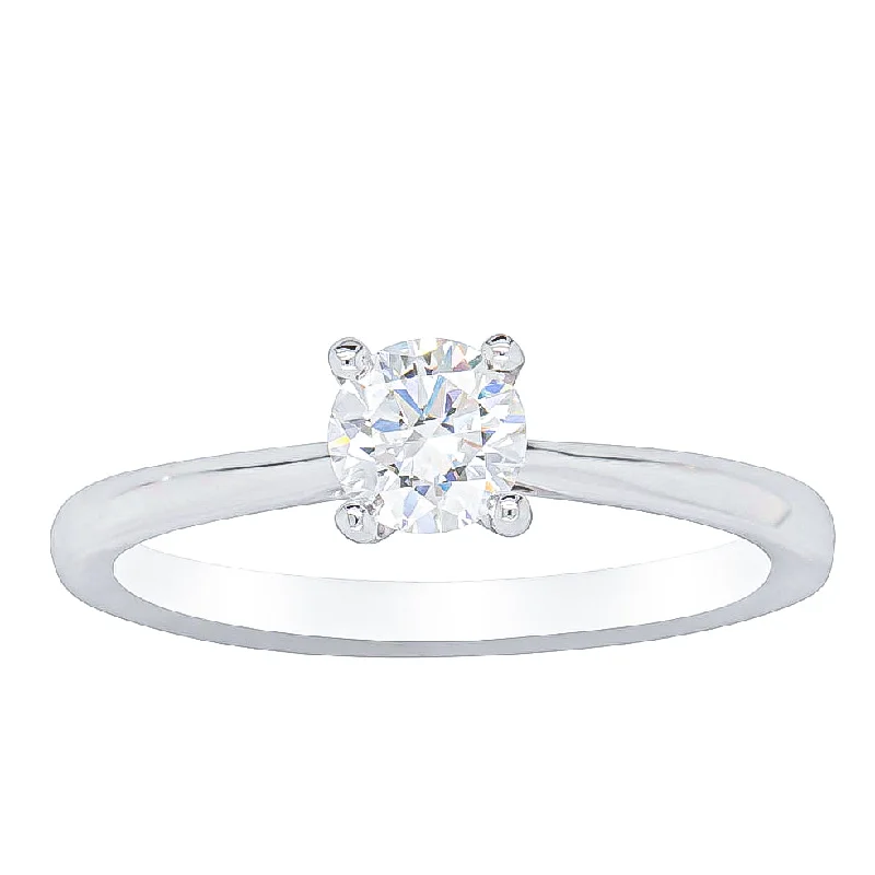 Luxury Jewelry Clearance – Shop Premium Styles Now 18ct White Gold .42ct Flawless Diamond Ring