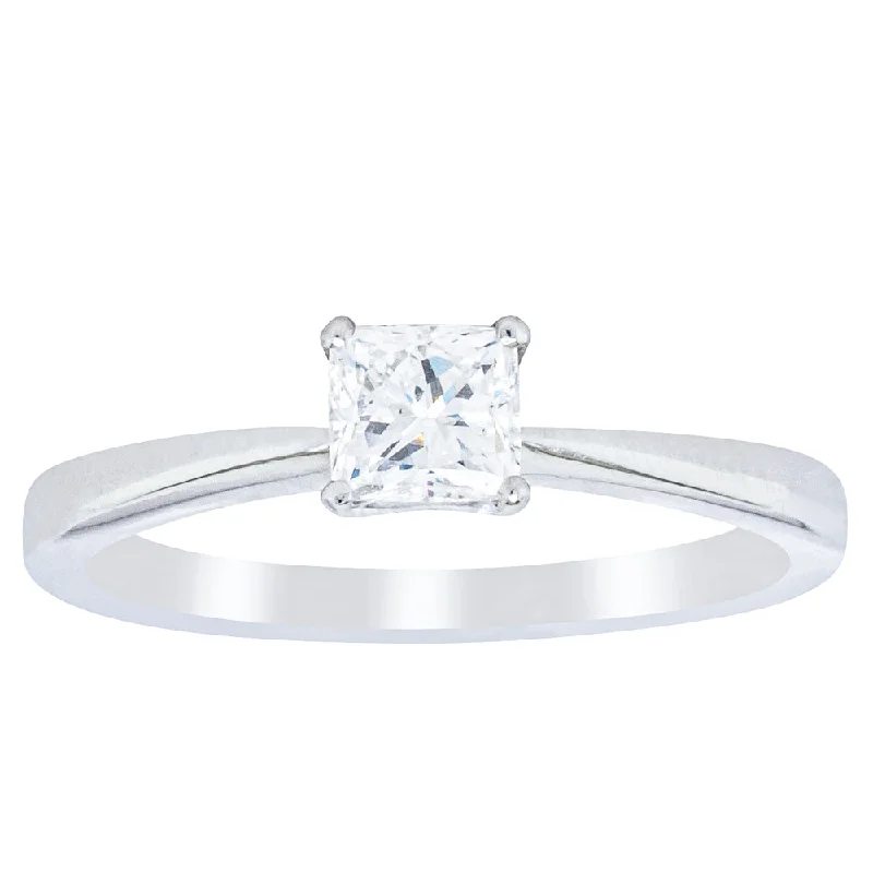 Best Jewelry Sale – Shop Exclusive Designs Now 18ct White Gold .47ct Princess Cut Reclaimed Diamond Royale Ring