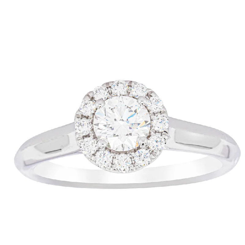 Stunning Jewelry At A Fraction Of The Price 18ct White Gold .50ct Diamond Eclipse Ring