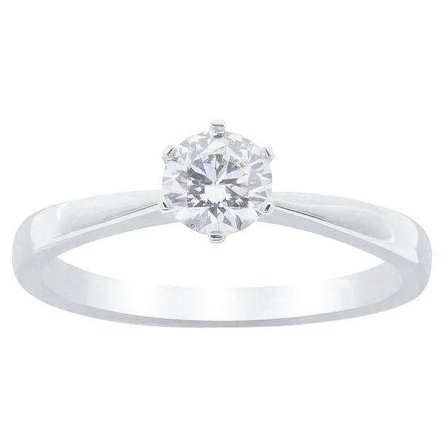 Handcrafted Beauty At Affordable Prices 18ct White Gold .50ct Diamond Nova Ring