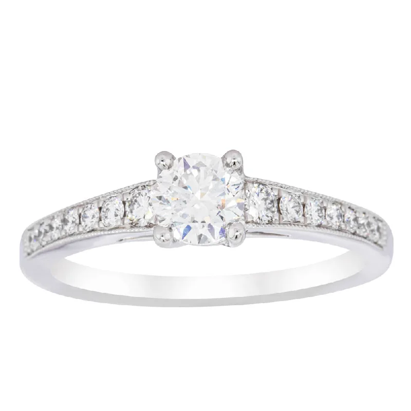 Trending Jewelry Now At Unbeatable Prices 18ct White Gold .50ct Diamond Vantage Ring