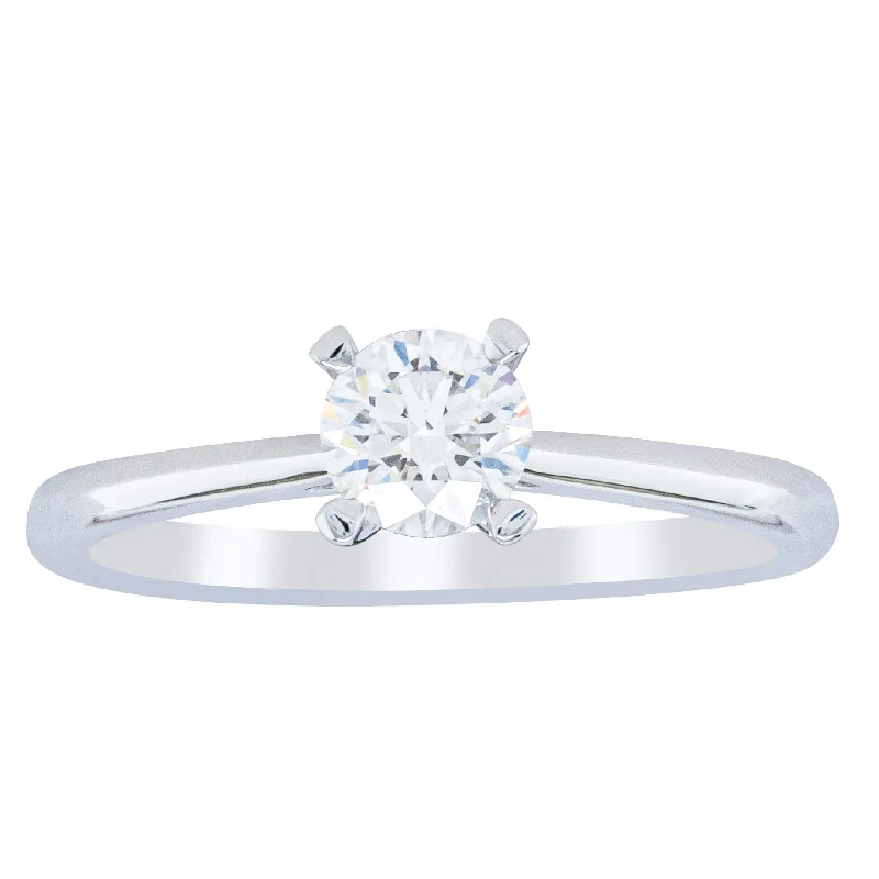 Timeless Elegance At Unbelievable Discounts 18ct White Gold .50ct Flawless Diamond Ring