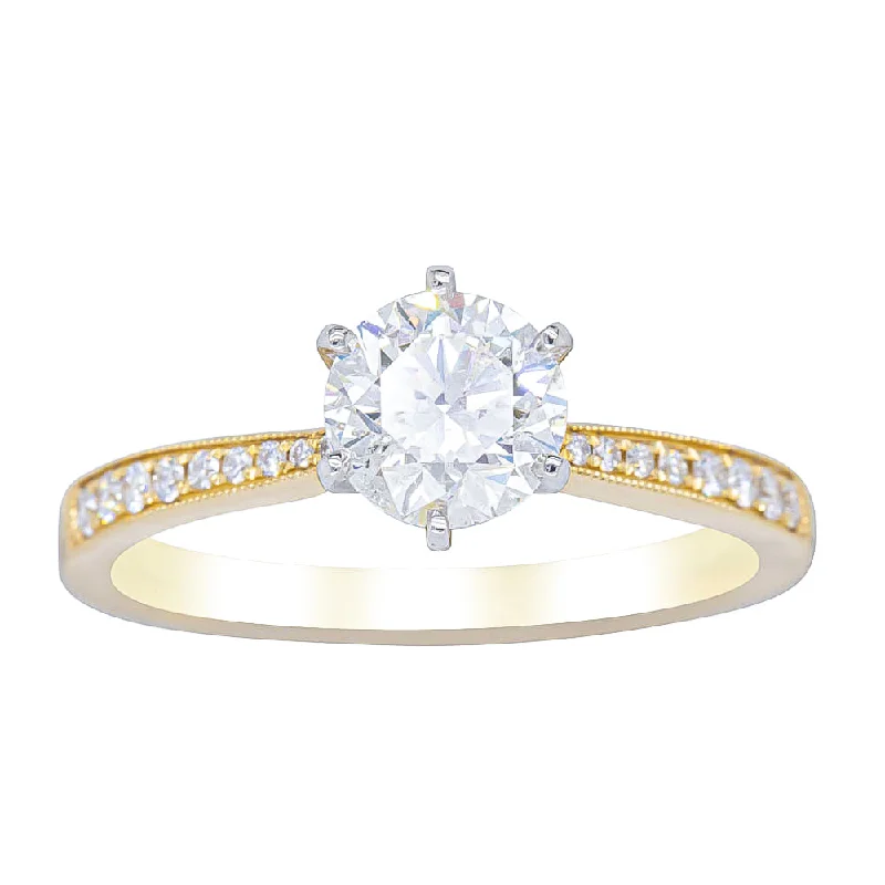Stunning Statement Jewelry, Unbeatable Discounts 18ct Yellow Gold 1.00ct Diamond Zenith Ring