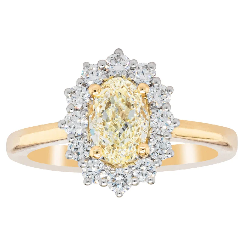 Unique Jewelry For Less – Shop The Sale Now 18ct Yellow Gold 1.01ct Oval Cut Diamond Belle Ring