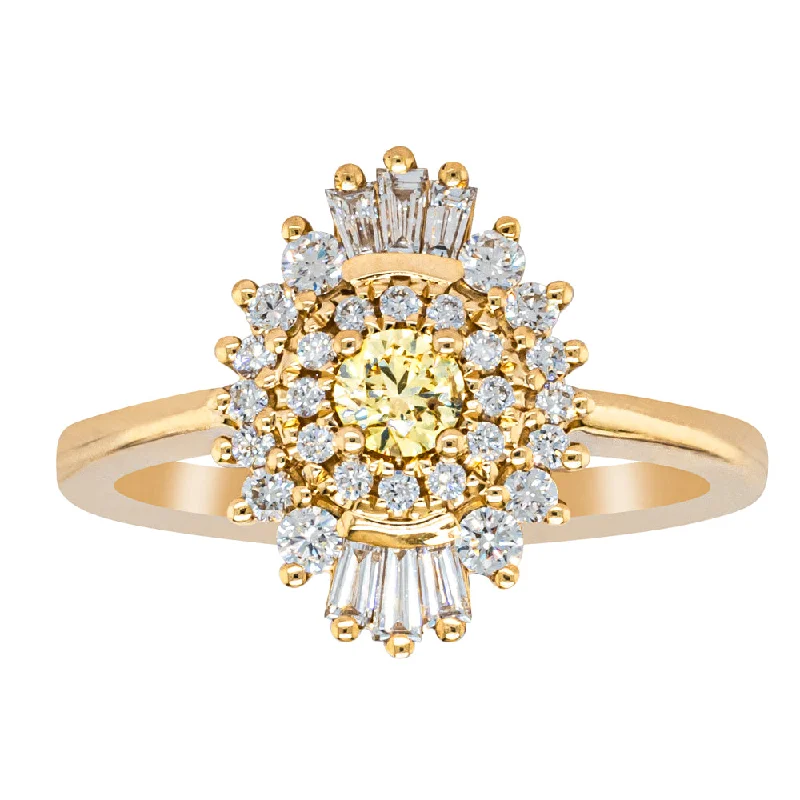 Seasonal Jewelry Deals – Elevate Your Style 18ct Yellow Gold .16ct Yellow Diamond Kira Ring