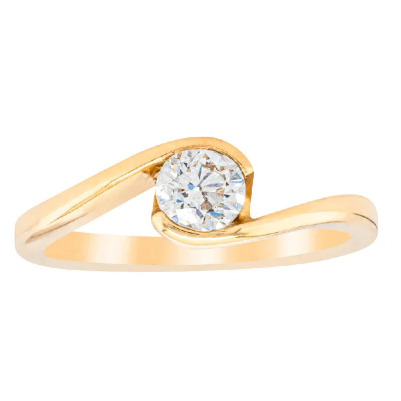Shop Stylish Jewelry Now And Save Big 18ct Yellow Gold .46ct Diamond Embrace Ring