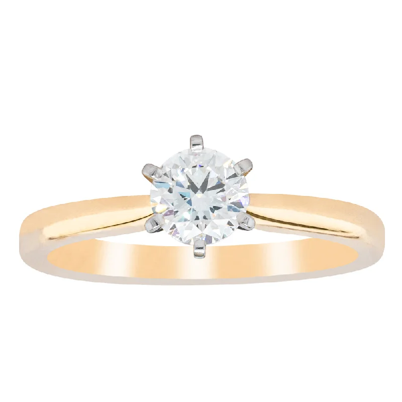 Timeless Elegance, Temporary Discounts – Act Fast 18ct Yellow Gold .50ct Diamond Capri Ring