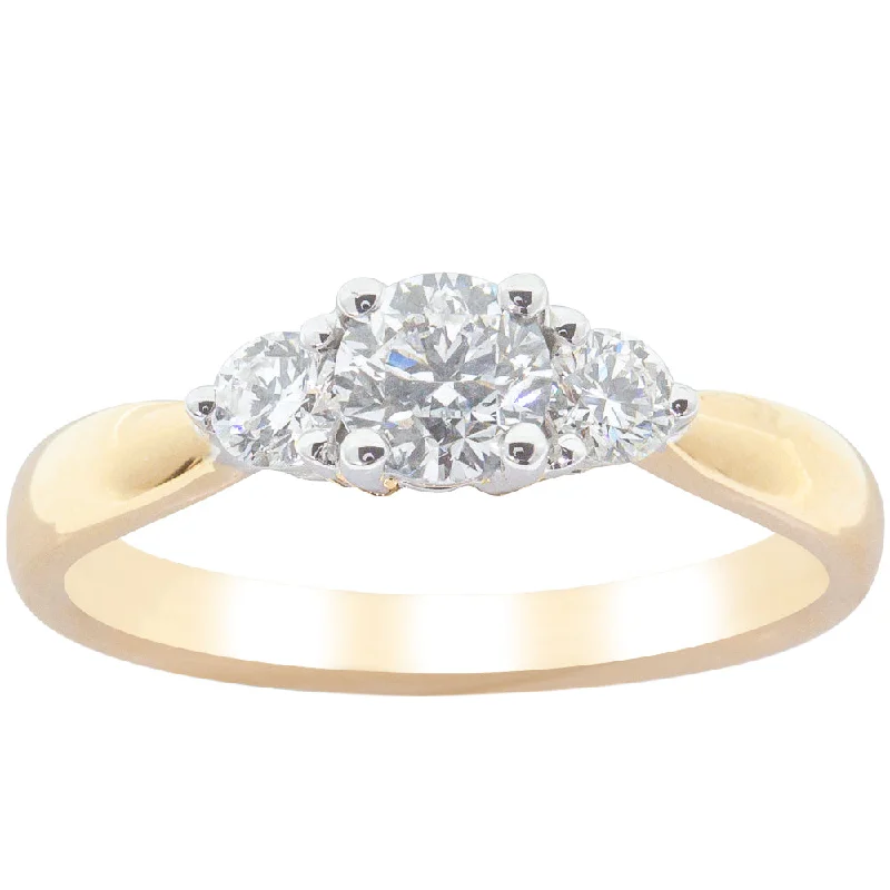 Customized Silver Jewelry For Unique Style 18ct Yellow Gold .50ct Diamond Elysian Ring