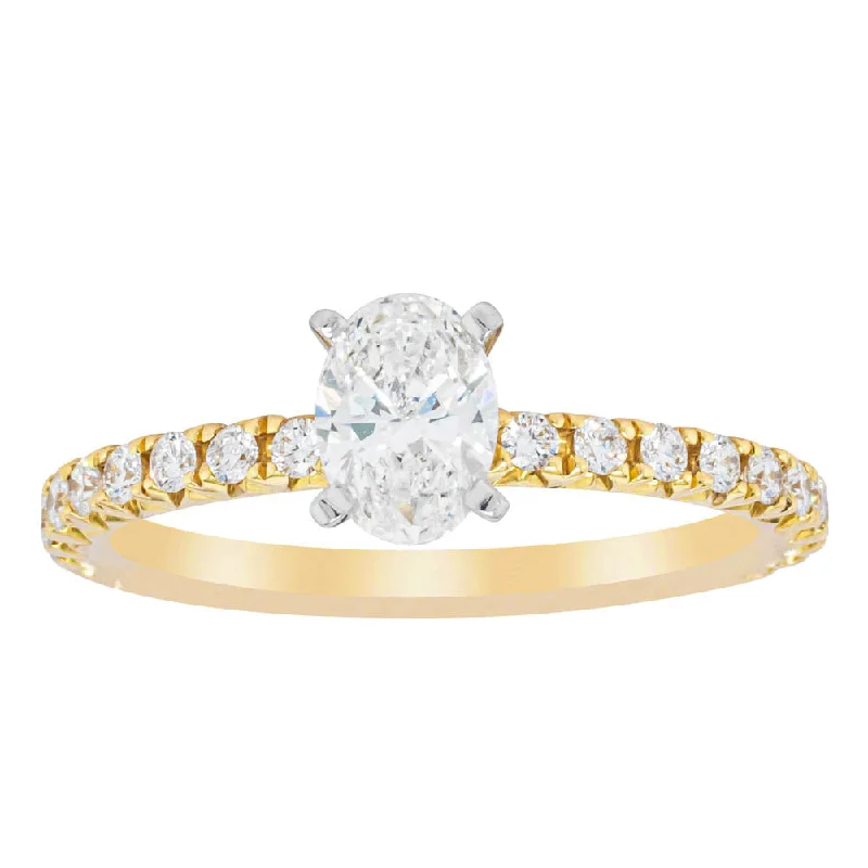 Elegant Jewelry Styles At Budget-Friendly Prices 18ct Yellow Gold .50ct Oval Cut Diamond Comet Ring