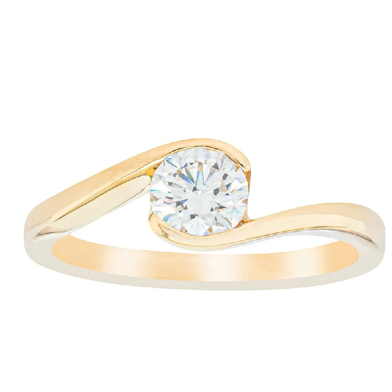 Personalized Jewelry Sale – Unique Gifts At Low Prices 18ct Yellow Gold .61ct Reclaimed Diamond Embrace Ring