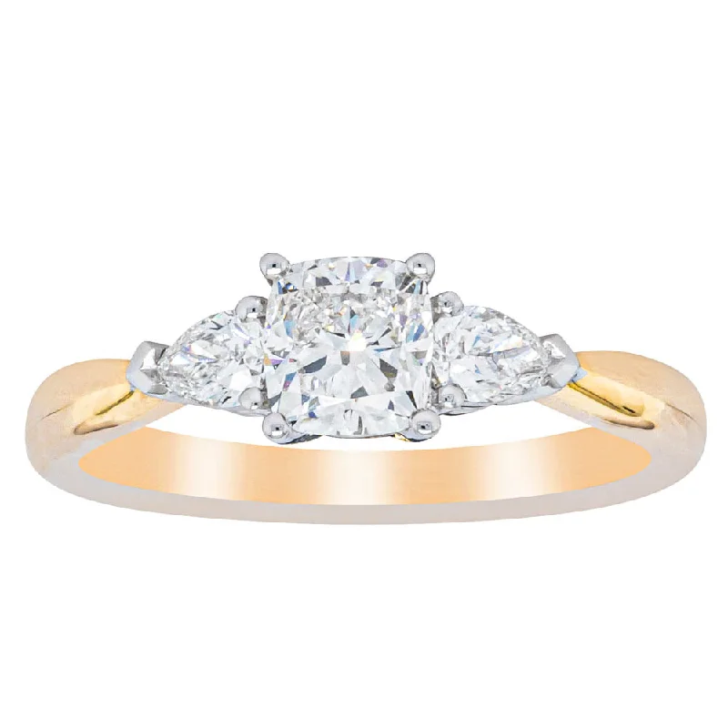 Premium Jewelry At Special Low Prices For A Limited Time 18ct Yellow Gold .70ct Cushion Cut Diamond Ayla Ring