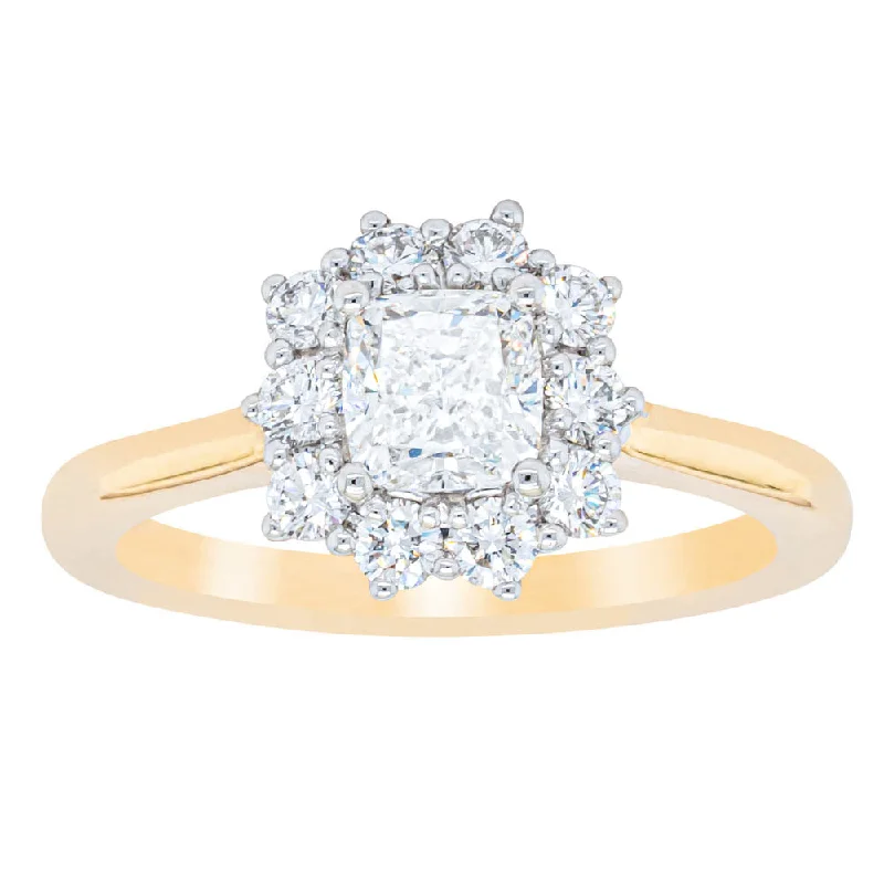 Flash Sale On Elegant Jewelry – Don't Miss Out 18ct Yellow Gold .72ct Cushion Cut Diamond Belle Ring