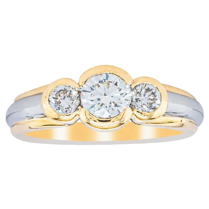 Flash Sale On Exquisite Jewelry – Don't Miss Out Deja Vu 18ct Yellow & White Gold .50ct Diamond Ring