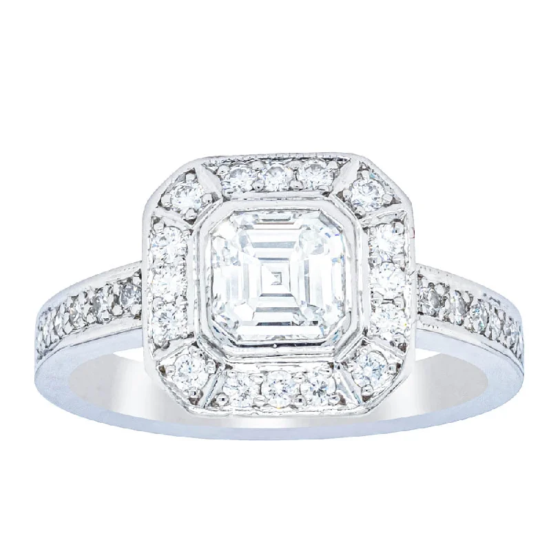 Make Every Moment Shine – Jewelry Discounts Available Deja Vu Platinum .70ct Asscher Cut Diamond Ring