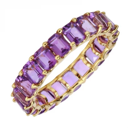 Exclusive Jewelry Bundles At Discounted Prices Petite Gold Amethyst Full Eternity Ring
