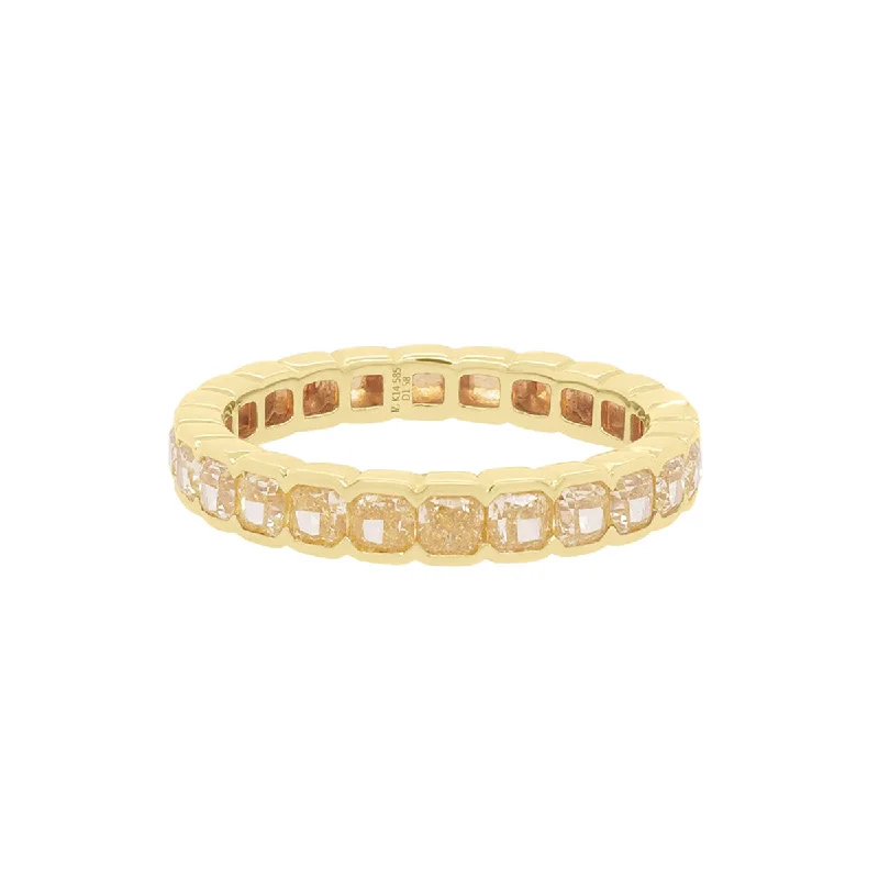 Buy More, Save More On Stunning Jewelry Pieces Asscher Half Bezel Yellow Diamond Ring | 2.5GMS 1.62CTW Buy More, Save More On Stunning Jewelry Pieces Asscher Half Bezel Yellow Diamond Ring | 2.5GMS 1.62CTW