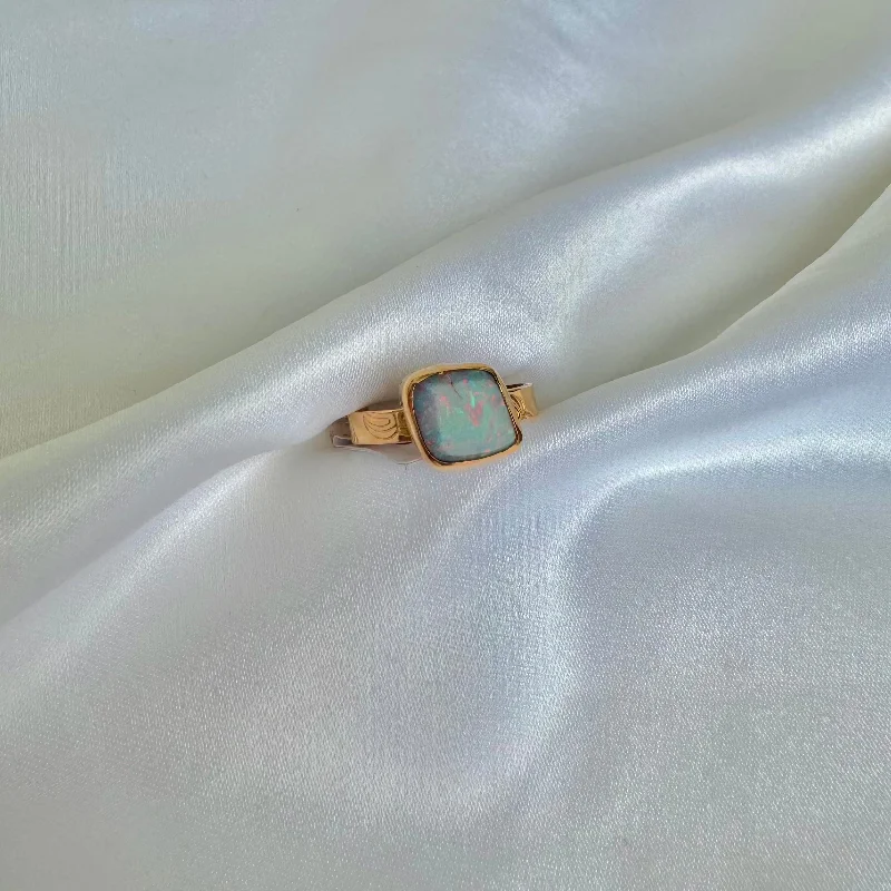 Modern Jewelry At Exclusive Discounts – Shop Today Australian Opal Doublet Ring 5.5 (Monstera)