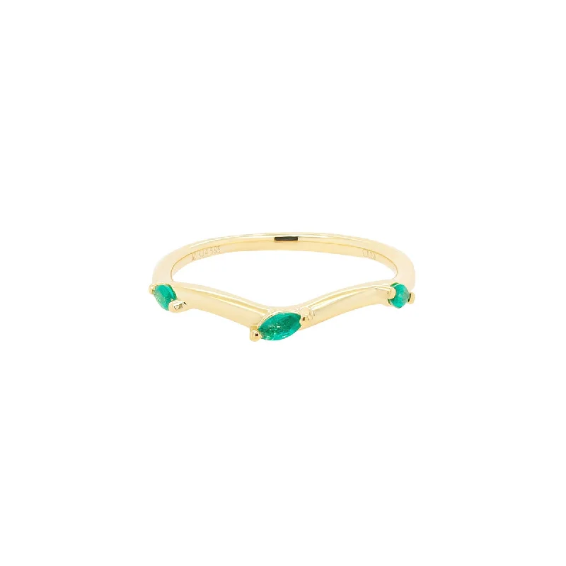 Upgrade Your Jewelry Collection For Less Ripple Ring – Emerald | 1.50GMS .20CT