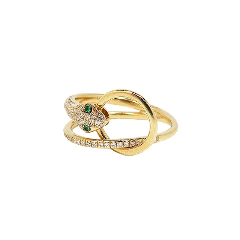 Flash Sale On Stunning Jewelry – Don't Miss Out Snake Veve Ring - Emerald | 3.43GMS .25CT Flash Sale On Stunning Jewelry – Don't Miss Out Snake Veve Ring - Emerald | 3.43GMS .25CT