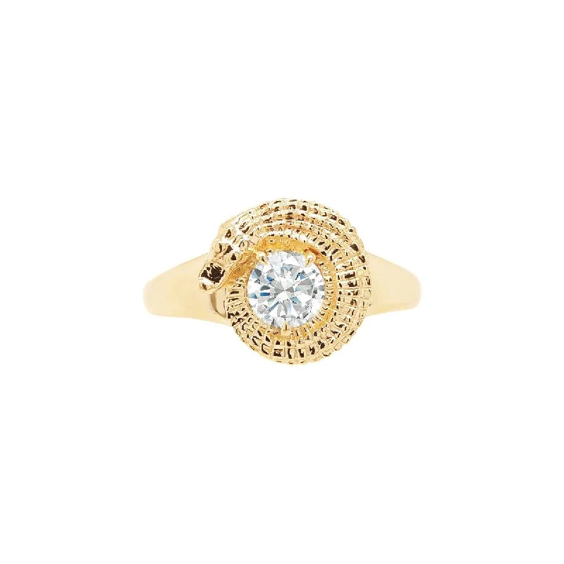 Trending Jewelry Now At Unbeatable Prices Diamond Alligator Dharma Ring | 3.2GMS .54CT