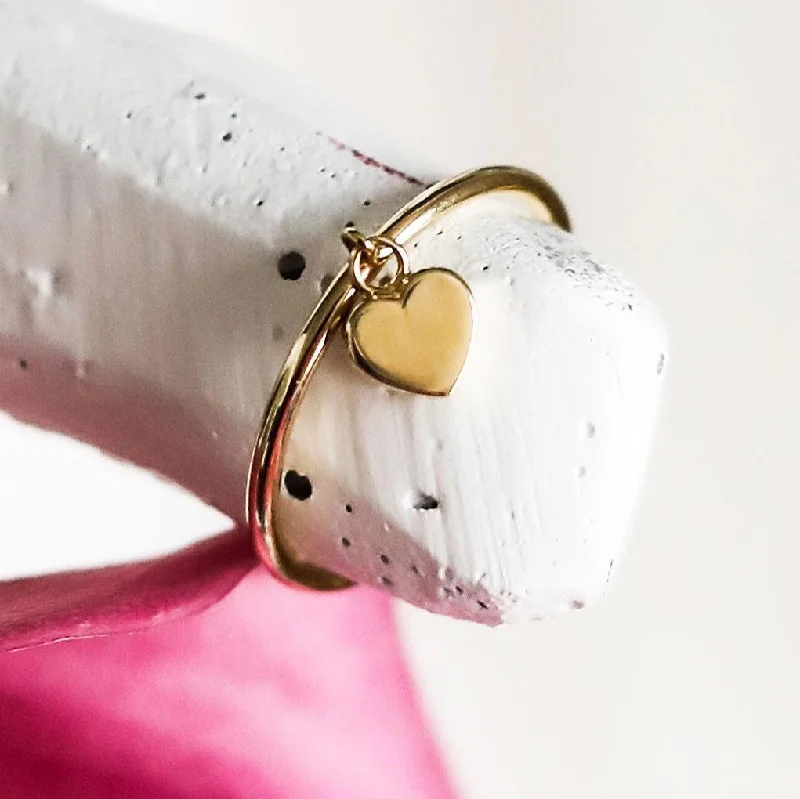 LALA HEART DROP RING