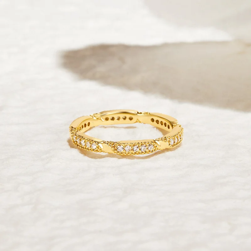 Eva 18K Gold Twisted Ring