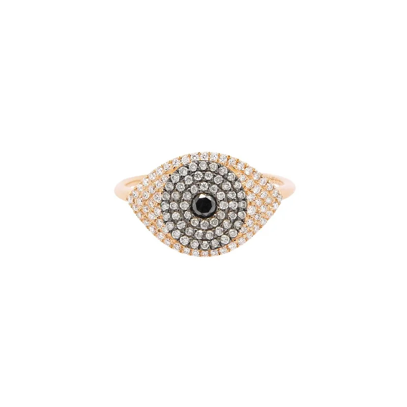 Seasonal Jewelry Sale – Upgrade Your Style Today Evil Eye Protector Ring | 2.63GMS .41CT | Brown