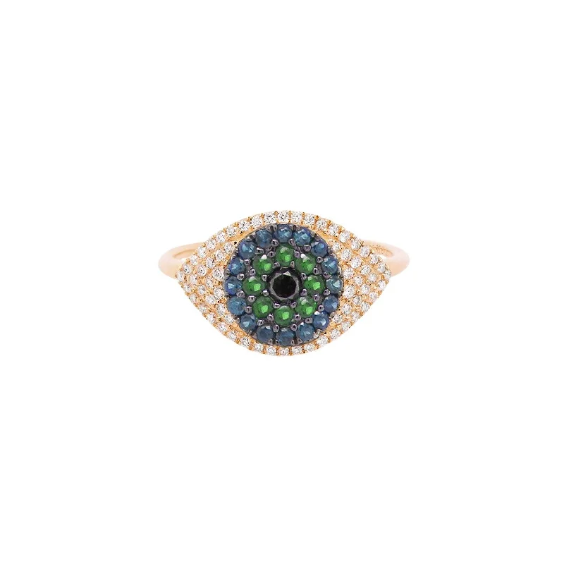 Bestselling Jewelry At Special Promotional Rates Evil Eye Protector Ring | 2.63GMS .41CT | Sapphire & Emerald Bestselling Jewelry At Special Promotional Rates Evil Eye Protector Ring | 2.63GMS .41CT | Sapphire & Emerald