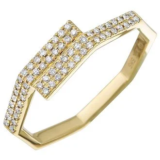 Chic And Stylish Jewelry At Exclusive Prices Geometric Claw Pave Ring