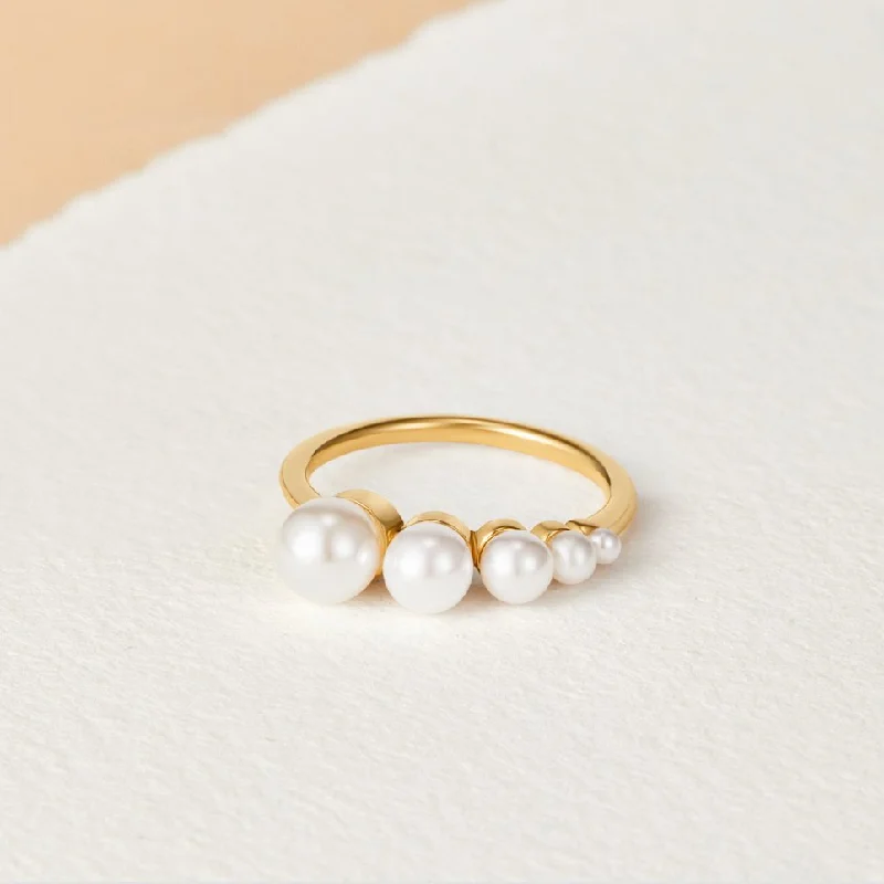 Ivy Pearl Gold Ring