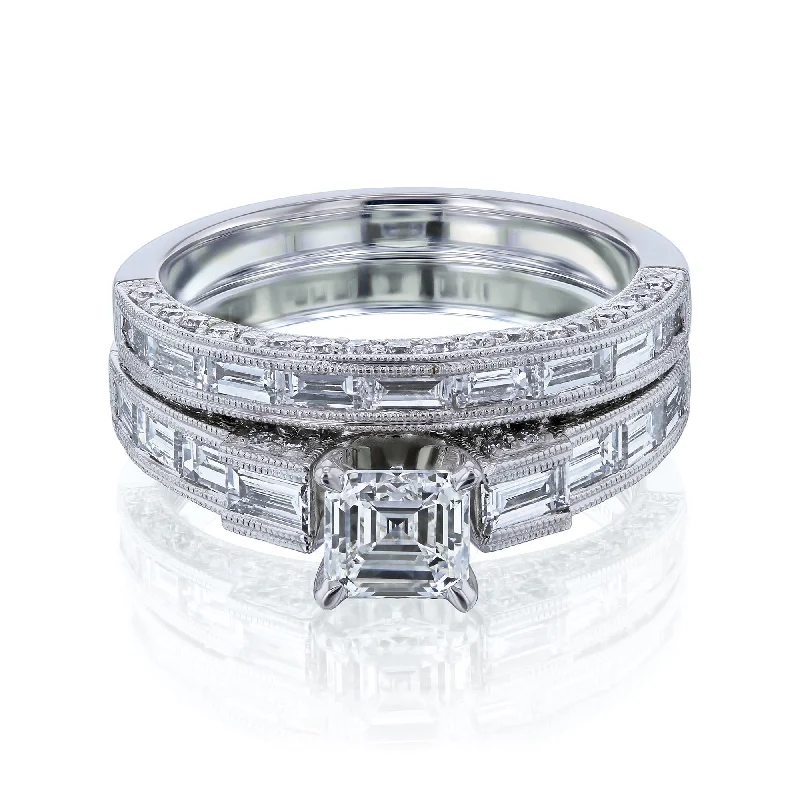 Limited-Time Offer On Elegant Jewelry Pieces Kyla Asscher Diamond Bridal Set