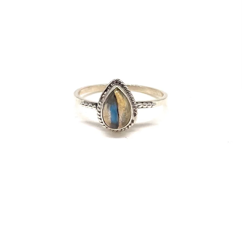 Seasonal Jewelry Deals – Elevate Your Style Labradorite Teardrop Ring