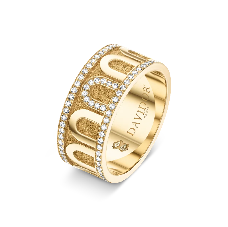 L'Arc de DAVIDOR Ring GM, 18k Yellow Gold with Satin Finish and Porta Diamonds