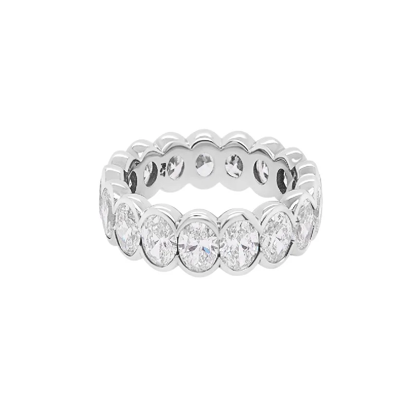 Get The Sparkle You Love At Prices You Adore Oval Half Bezel Diamond Eternity Ring | 8.37GMS 5.14CT