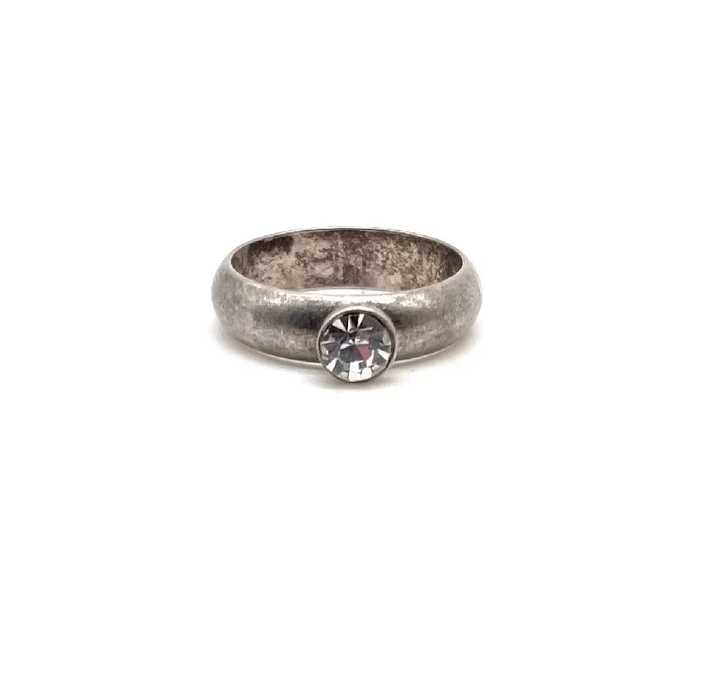 Elegant Jewelry, Affordable Luxury – Shop Now Oxidized C Z Solitaire Ring