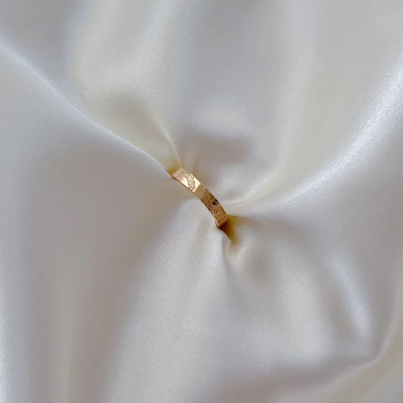 Customized Silver Jewelry For Unique Style Puakenikeni Lei Stamped Ring