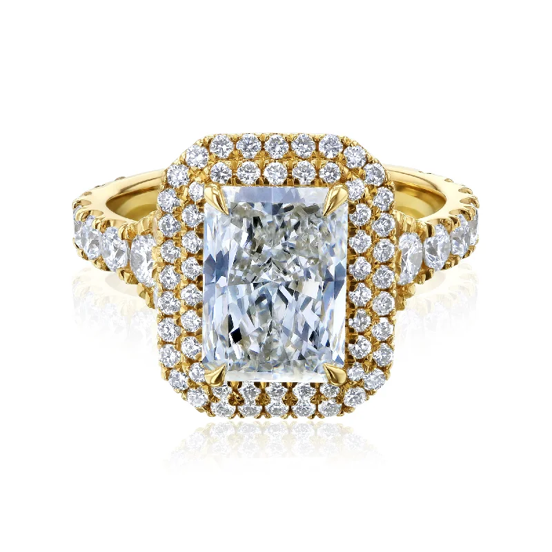 Grab Your Dream Jewelry At The Lowest Prices Radiant Cluster OOAK Ring (Kobelli Grown Diamond Option Available)