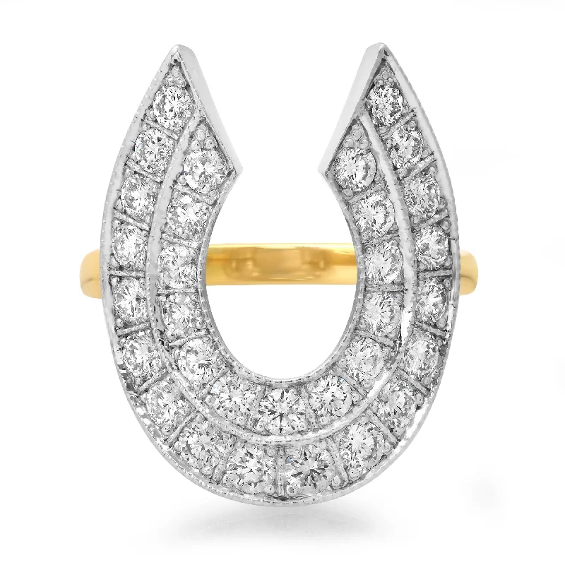 Rich Strike Diamond Horseshoe Statement Ring