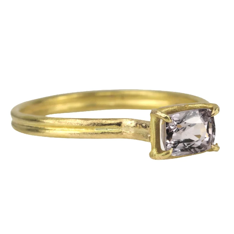 Versatile Layering Jewelry For Effortless Chic 18 Karat Yellow Gold Prong Set Oval Spinel "Mini Gem" Ring Versatile Layering Jewelry For Effortless Chic 18 Karat Yellow Gold Prong Set Oval Spinel "Mini Gem" Ring