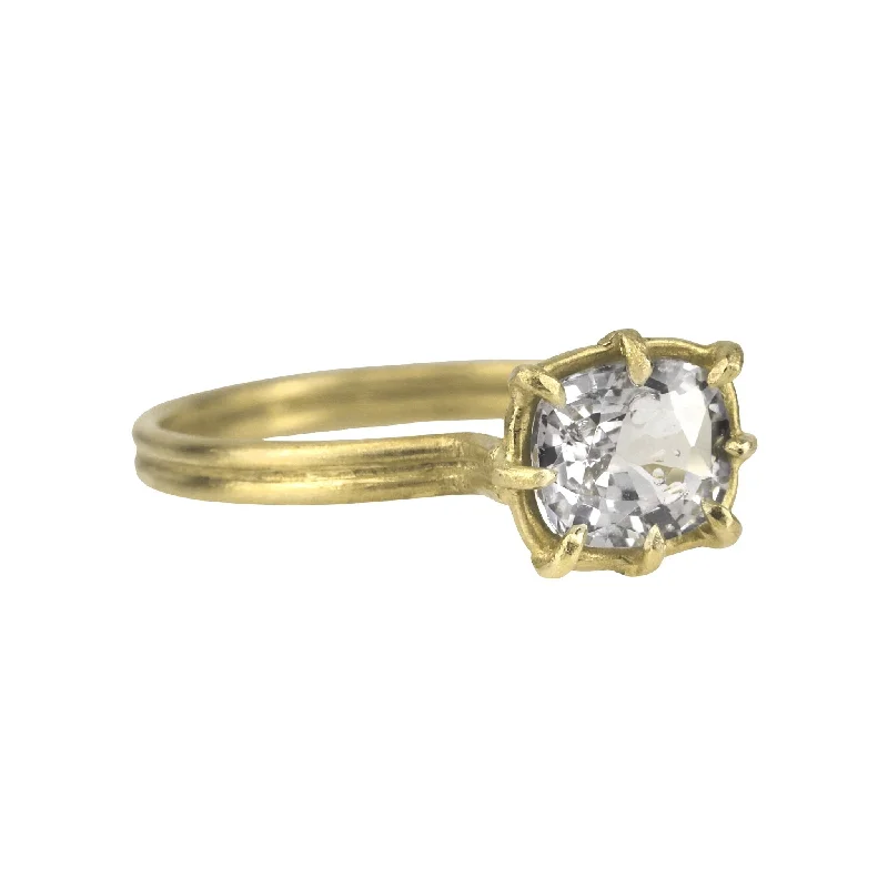 Fashion-Forward Geometric Jewelry For Contemporary Style Cushion Cut Lilac Spinel "Mini Gem" Ring