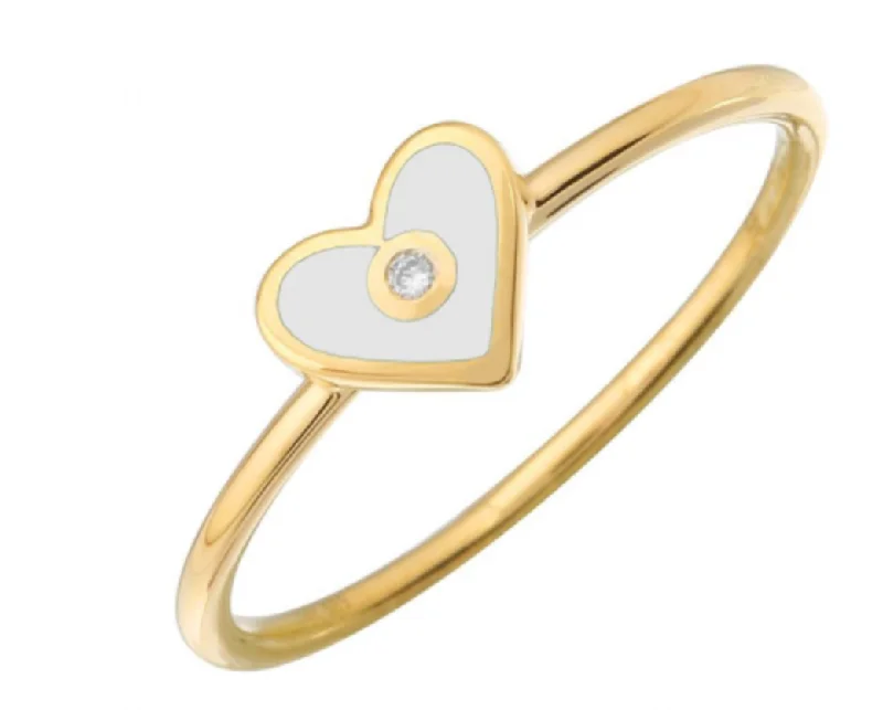 MIA HEART ENAMEL RING