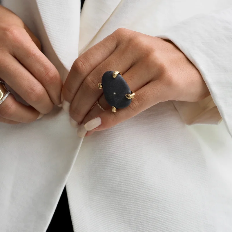 Affordable Gold-Plated Jewelry For Modern Fashion SAMMY ROCK RING