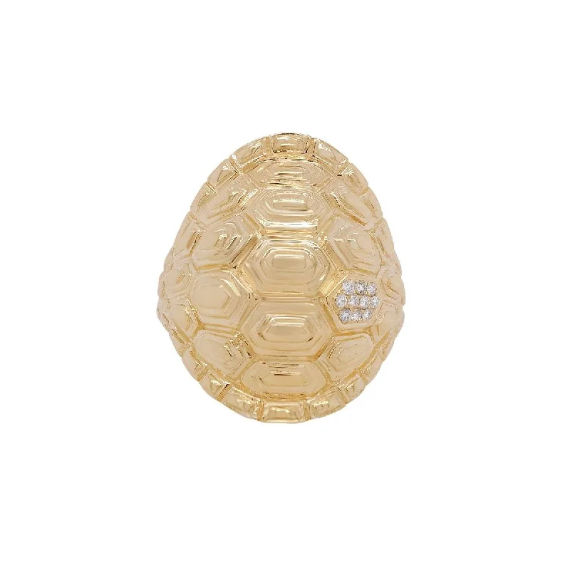 Get Your Favorite Jewelry At The Best Price Snapping Turtle Ring | 9GMS .05CT