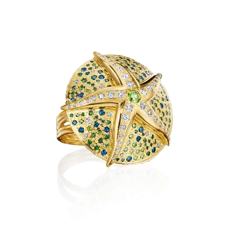 Romantic Heart-Shaped Jewelry For Special Gifts Starfish Ring